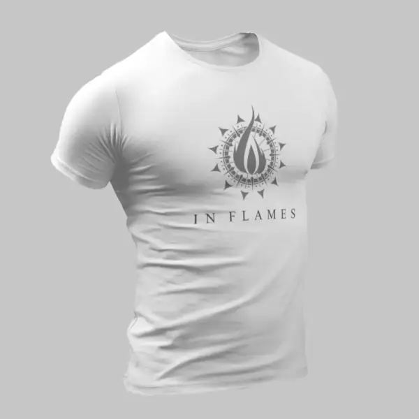 In Flames White T-Shirt