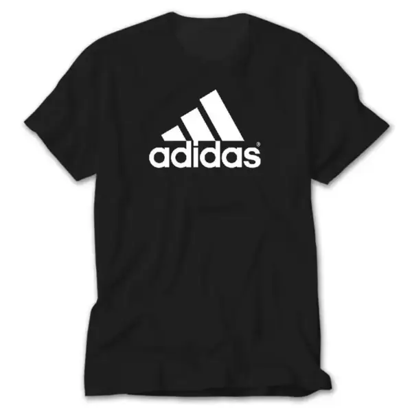 Adidas Logo, Black T-Shirt
