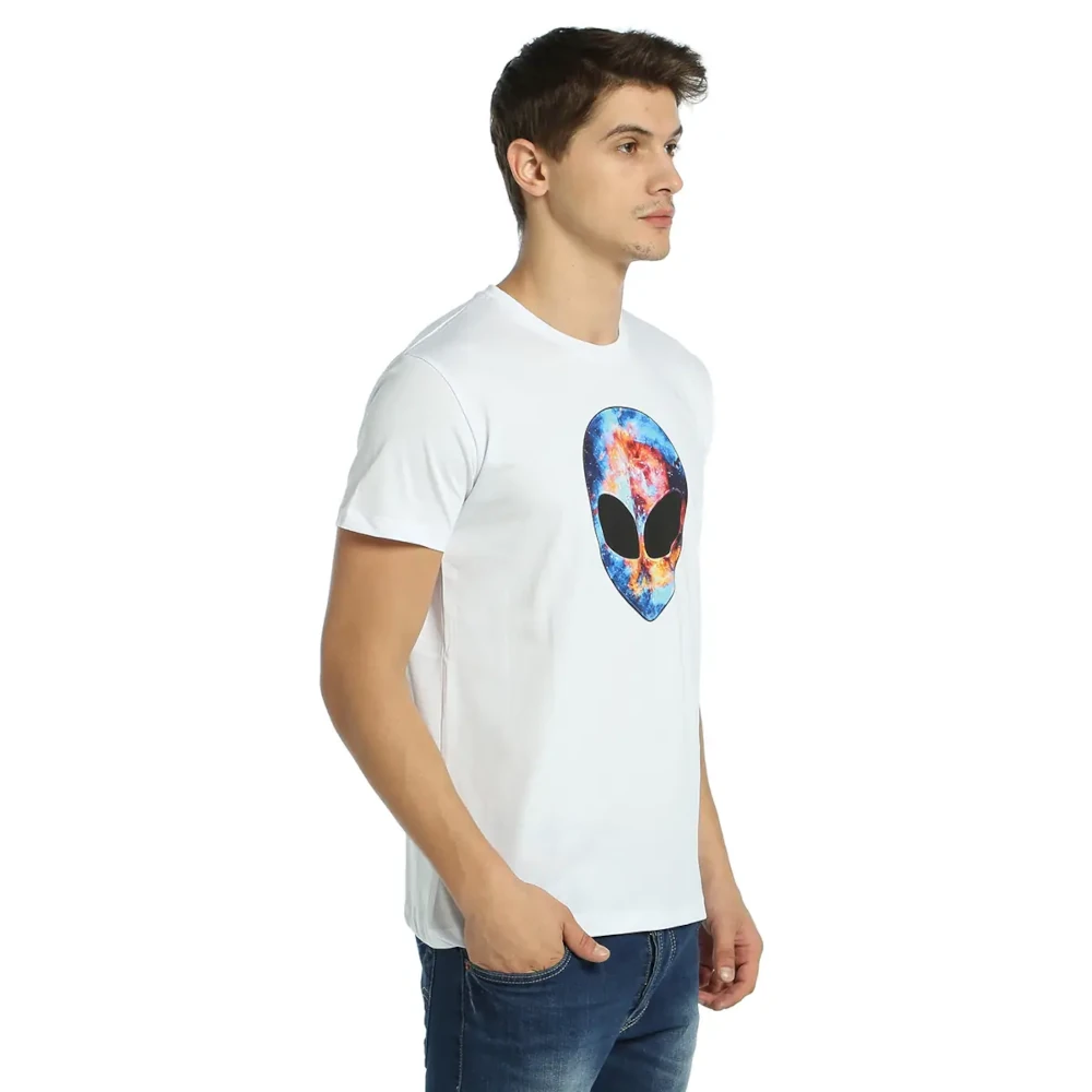 Alien Cosmos Men's White T-shirt - Image 2