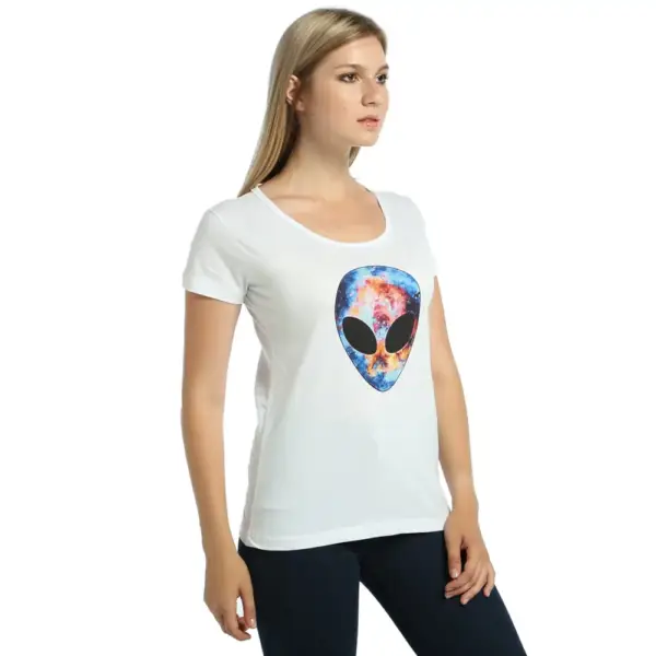 Alien Cosmos Women's White T-Shirt - Image 2