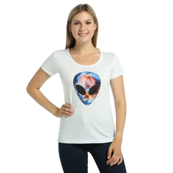 Alien Cosmos Women's White T-Shirt
