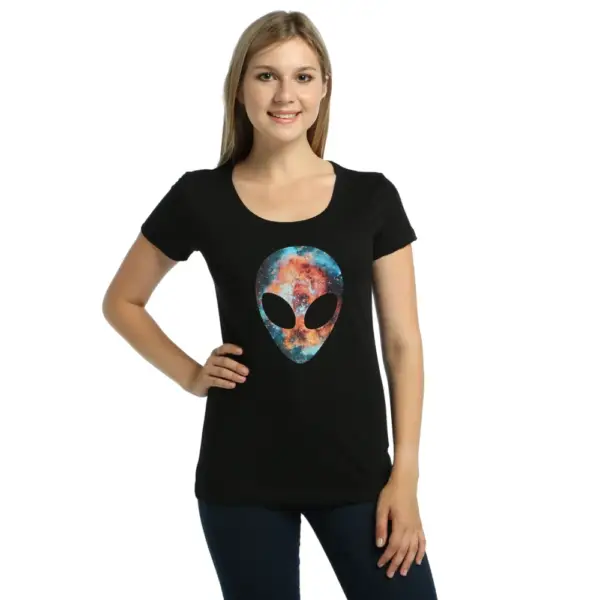 Alien Cosmos Women's Black T-Shirt