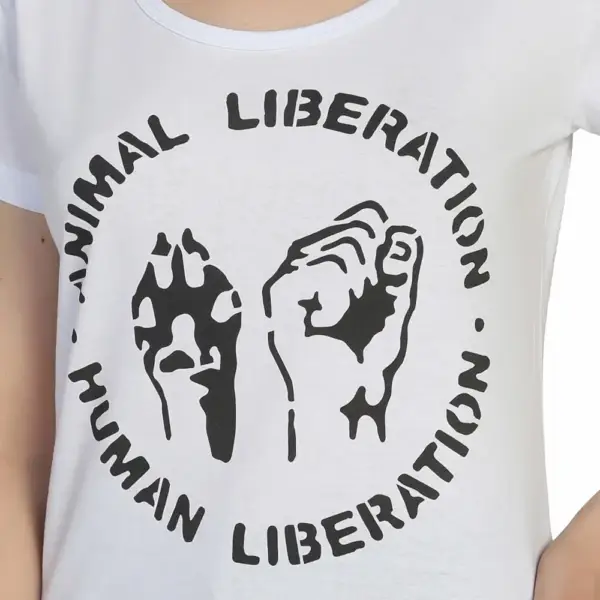 Animal Liberation Women's White T-Shirt - Image 2