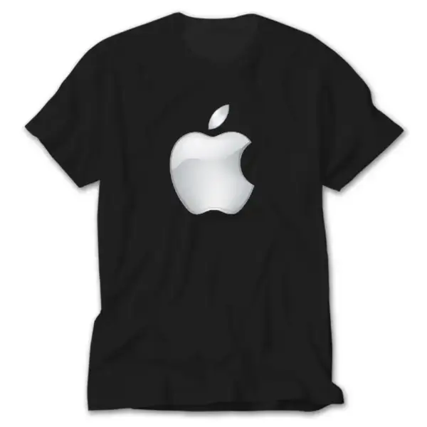 Apple Logo, Black T-Shirt