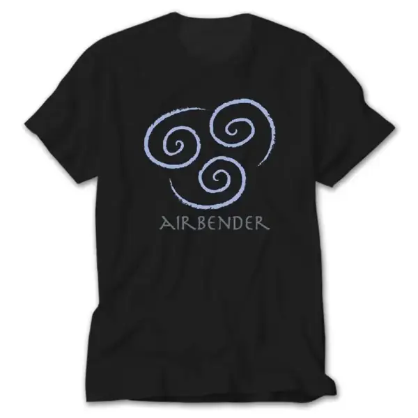 Avatar Air Bender, Black T-Shirt