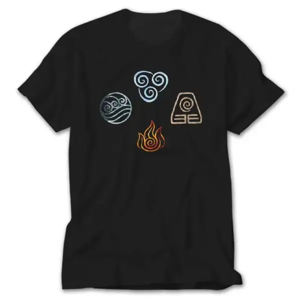 Avatar Last Air Elements, Black T-Shirt
