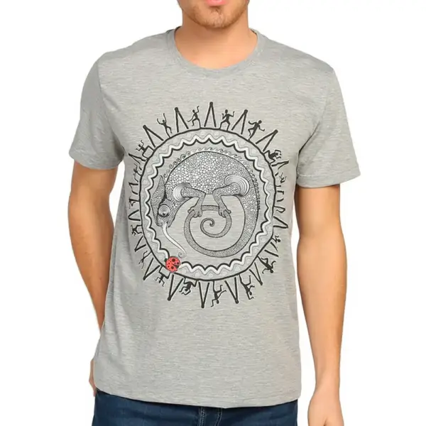 Hunter's Love Chameleon Men's Grey T-shirt