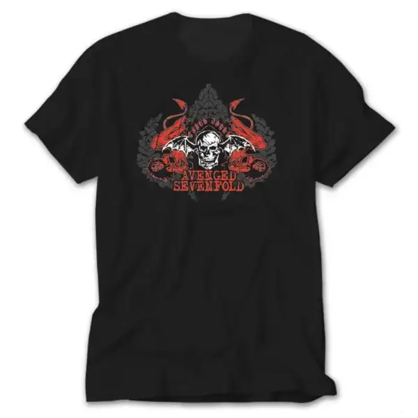Avenged Sevenfold Red, Black T-Shirt