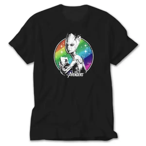 Avengers Groot, Black T-Shirt