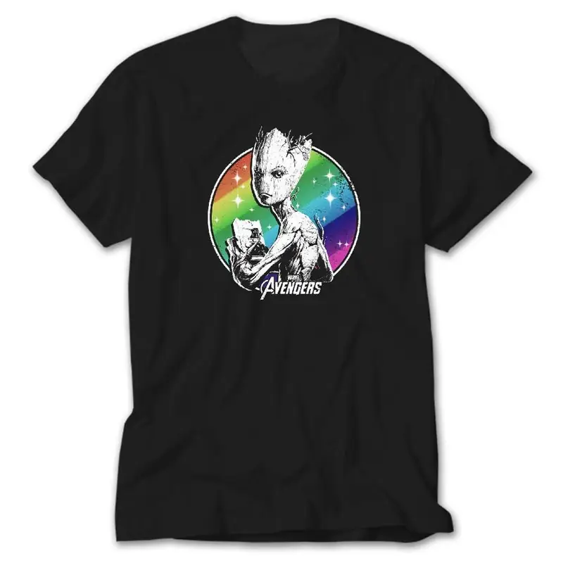 Avengers Groot, Black T-Shirt