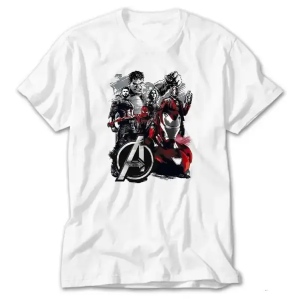Avengers Members, White T-Shirt
