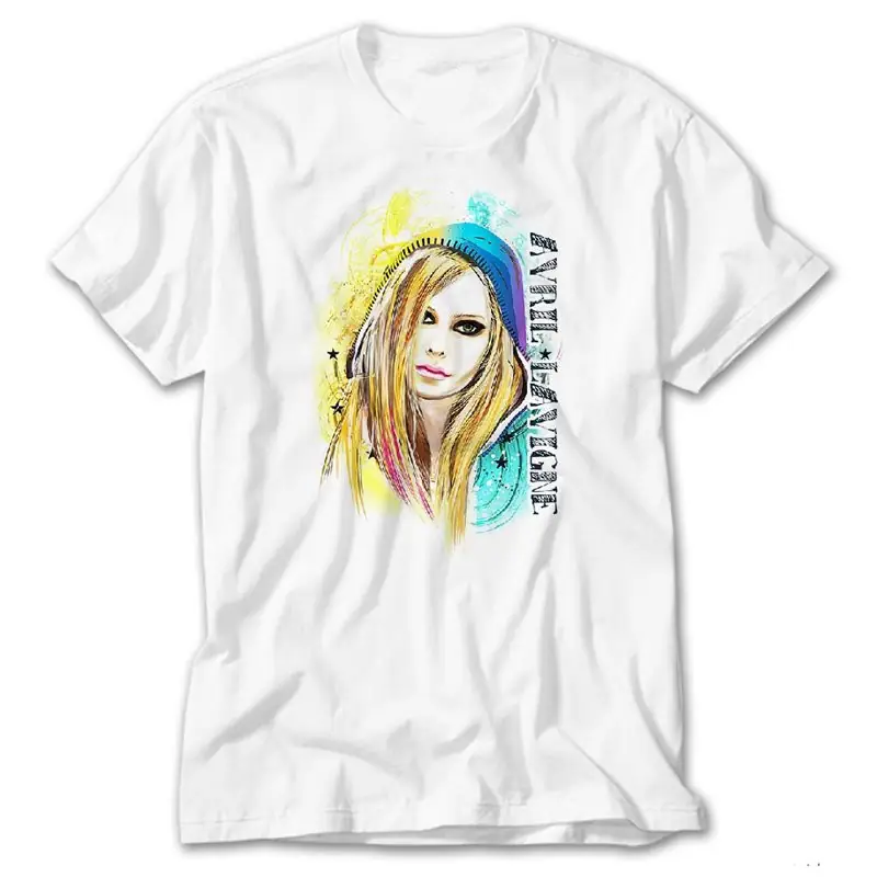 Avril Lavigne, White T-Shirt