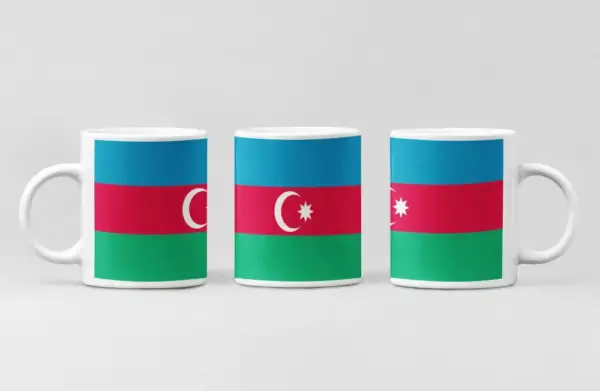 Azerbaijan Flag Coffee Mug, Azerbaijan Country National Flag Mug
