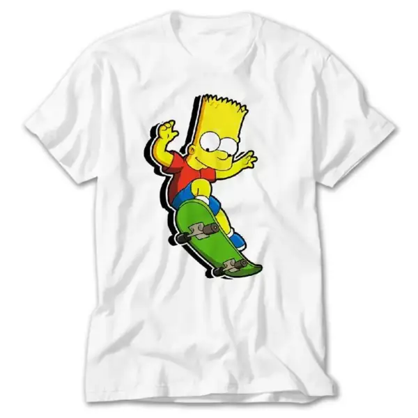 Bart Simpson Skater, White T-Shirt