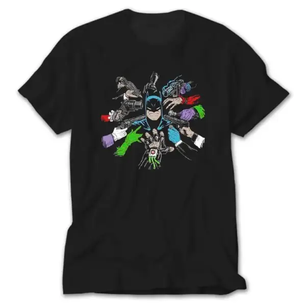Batman and Enemy, Black T-Shirt