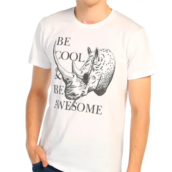 Be Cool Men's White T-Shirt