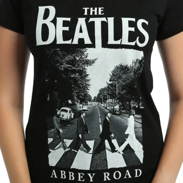 Beatles Women's Black T-Shirt - Image 2