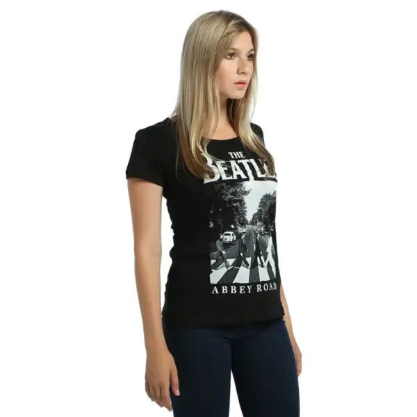 Beatles Women's Black T-Shirt - Image 3