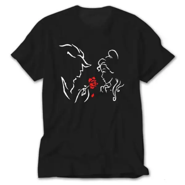 Beauty and Beast, Black T-Shirt