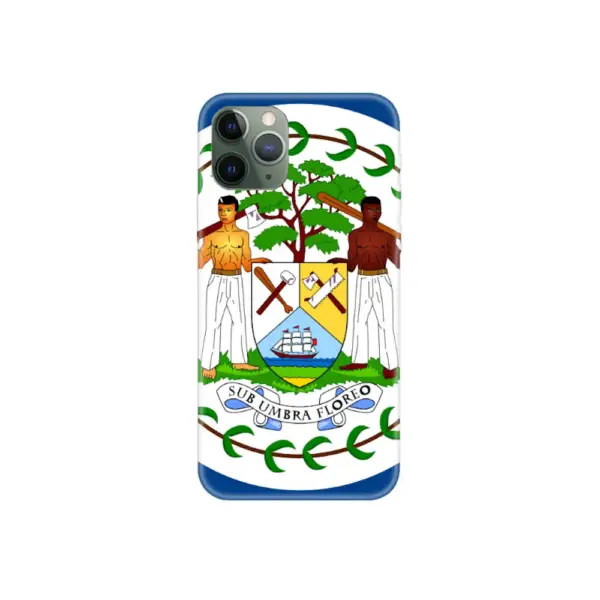 Belize Flag iPhone Case, Belize National Flag iPhone 15 Pro Max Phone Case