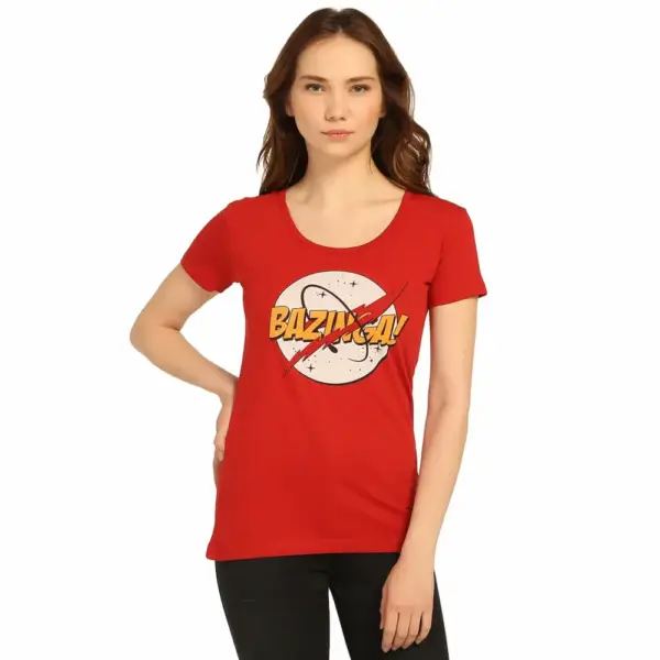 Big Bang Theory Bazinga Women's Red T-Shirt