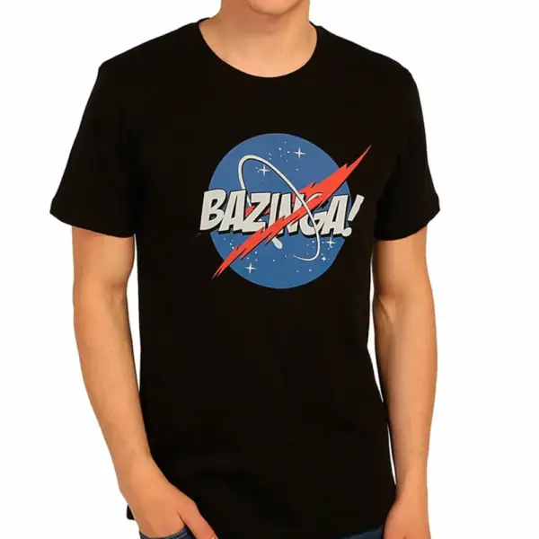 Big Bang Theory Bazinga Men's Black T-shirt