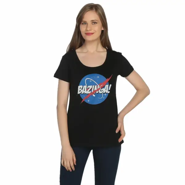 Big Bang Theory Bazinga Women's Black T-Shirt