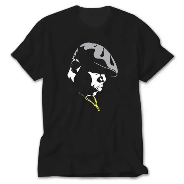 Biggie Stencil, Black T-Shirt