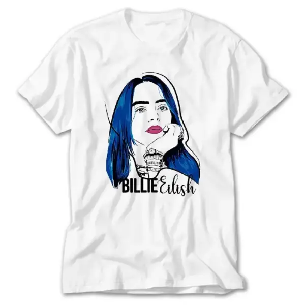 Billie Eilish, White T-Shirt