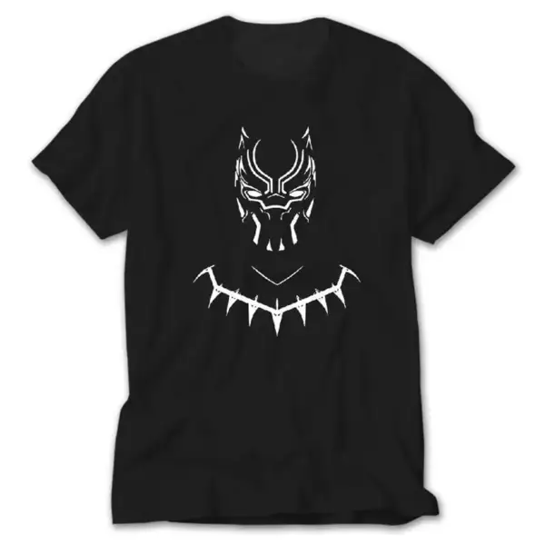 Black Panther With Necklace, Black T-Shirt