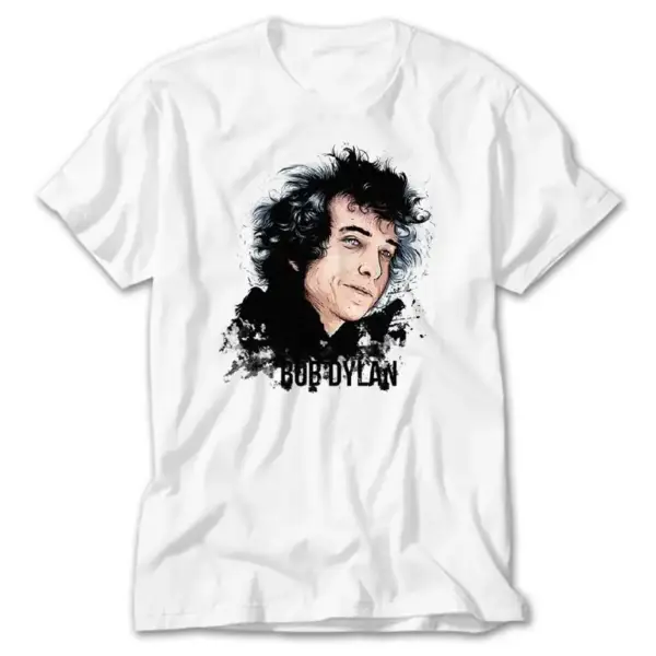 Bob Dylan, White T-Shirt