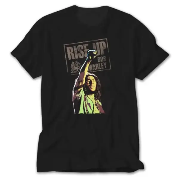 Bob Marley Rise Up, Black T-Shirt