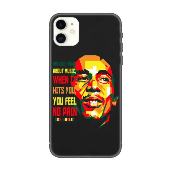 Bob Marley iPhone Case, Bob Marley Artwork iPhone 15 Phone Case