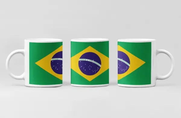 Brazil Flag Coffee Mug, Brazil Country National Flag Mug