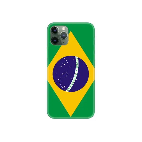 Brazil Flag iPhone Case, Brazil National Flag iPhone 15 Pro Max Phone Case