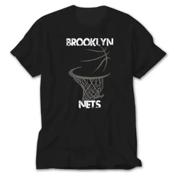 Brooklyn Nets Basket, Black T-Shirt