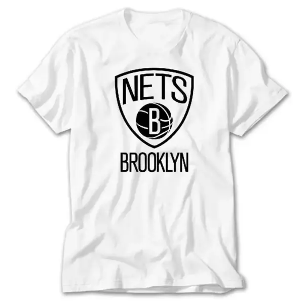 Brooklyn Nets Basket, White T-Shirt