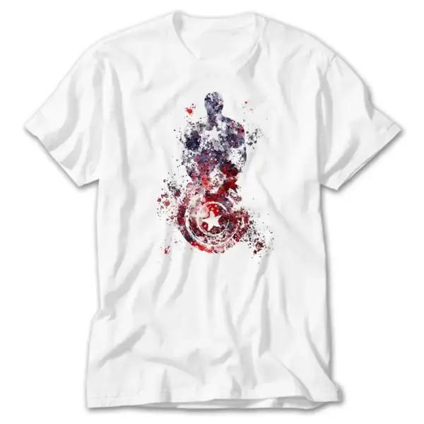 Captain America Artwork, White T-Shirt