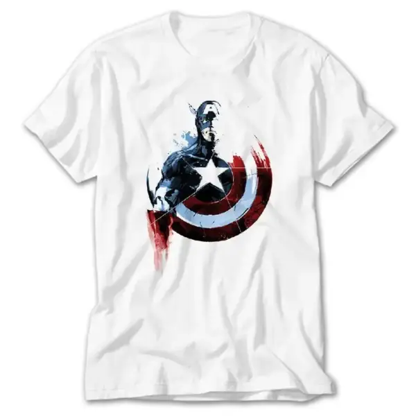 Captain America Cut, White T-Shirt