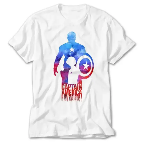 Captain America, White T-Shirt