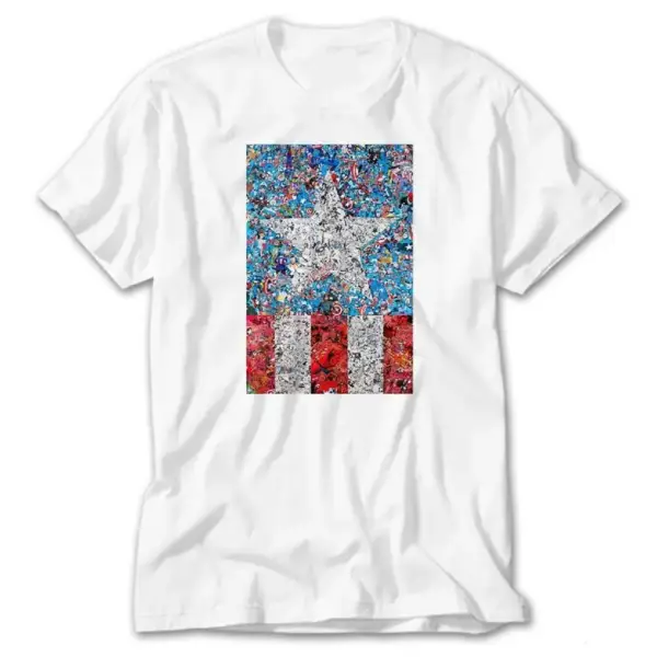 Captain America, White T-Shirt