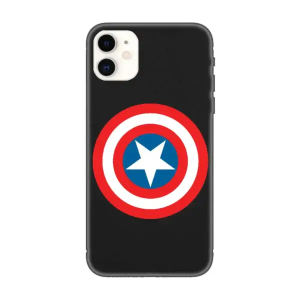 Captain America iPhone Case, Captain America Logo iPhone 15 Phone Case