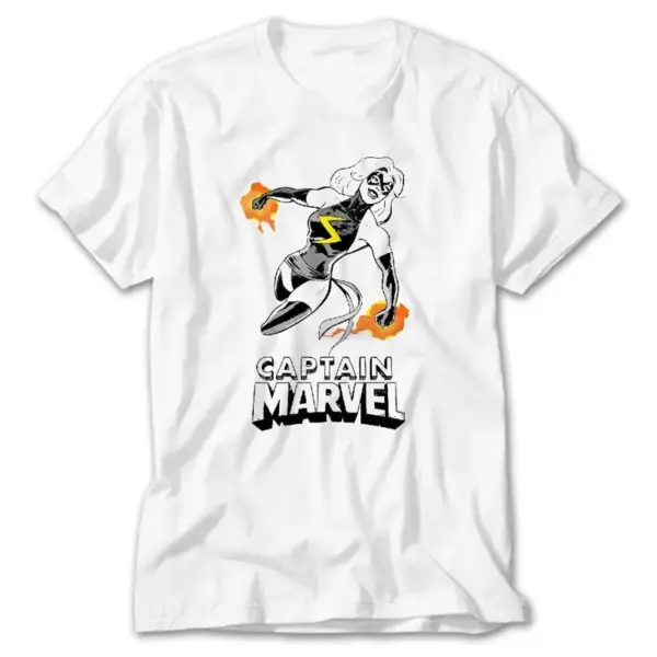 Captain Marvel, White T-Shirt