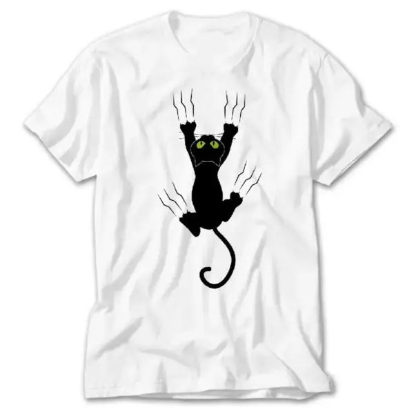Cat, White T-Shirt 3