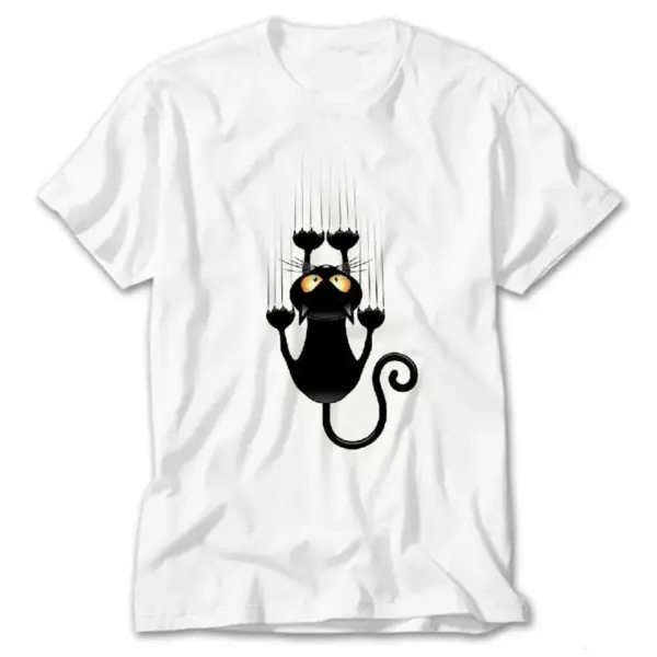 Cat, White T-Shirt