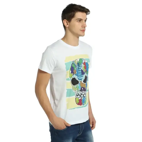Cats Power Men's White T-Shirt - Image 3