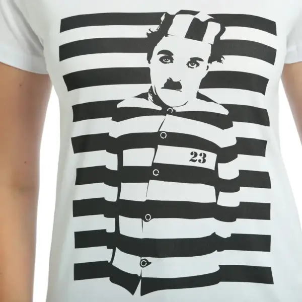 Charlie Chaplin Women's White T-Shirt - Image 2