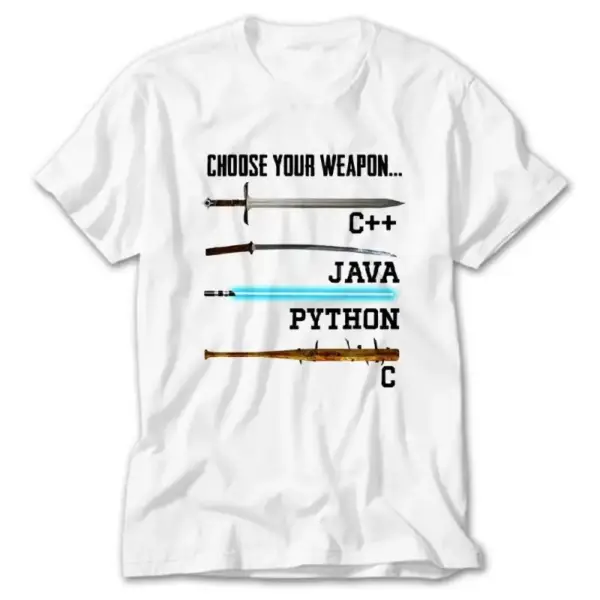 Choose Your Weapon White T-Shirt