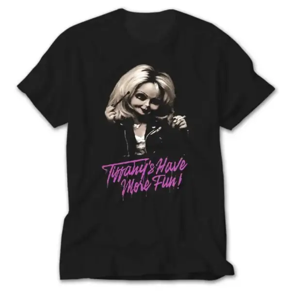 Chucky Tiffany Have More Fun, Black T-Shirt