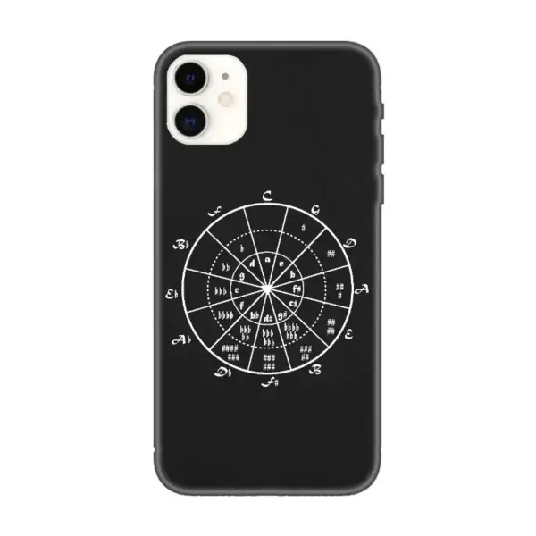 Circle of Fifths iPhone Case, Circle of Fifths Logo iPhone 15 Phone Case
